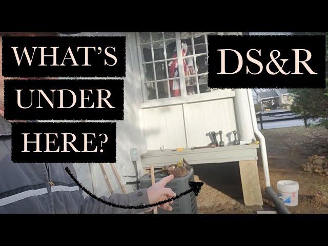 What's Under the Porch? Clearing Out & Metal Detecting Under a Porch on a Really Old House