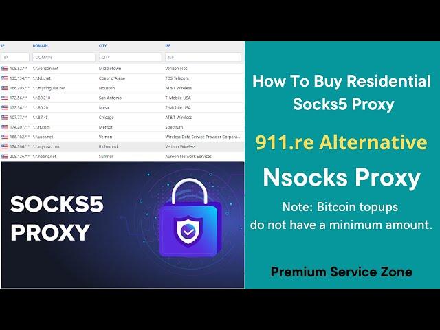 911 re Alternative: Nsocks Proxy || How To Buy Socks5 Residential || Premium Service Zone