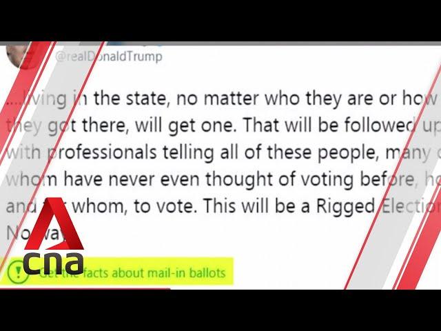 Twitter adds fact-checking links to Trump's false tweets about mail-in ballots