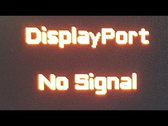 Nvidia DisplayPort not working no signal black blank screen fix