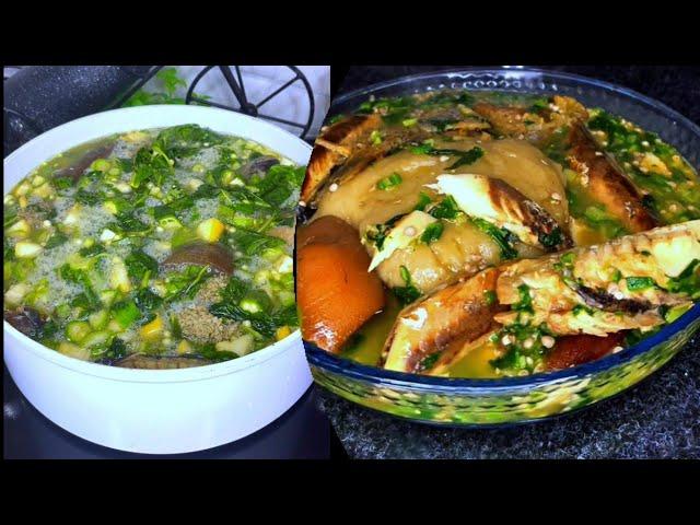 How to make Slimy oil less Okro soup with Banku