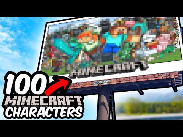 Drawing 100 MINECRAFT Characters on a BILLBOARD?