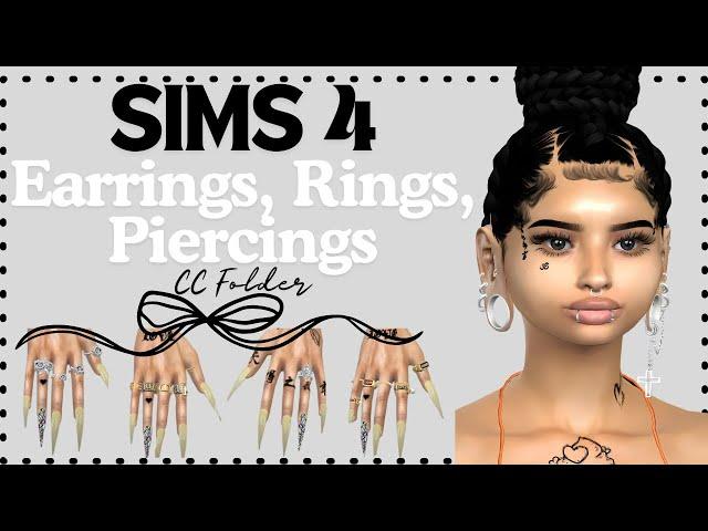 CC FOLDER: Sims 4 Earrings, Rings, Piercings, Jewelry