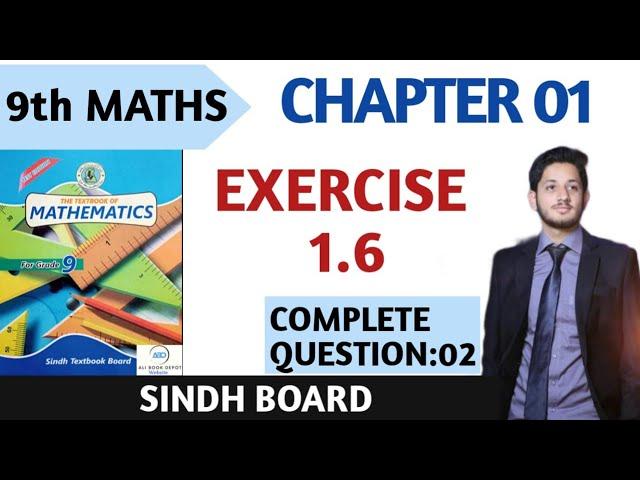 Exercise 1.6 Q2 Class 9 Sindh Board | New Mathematics | Class IX