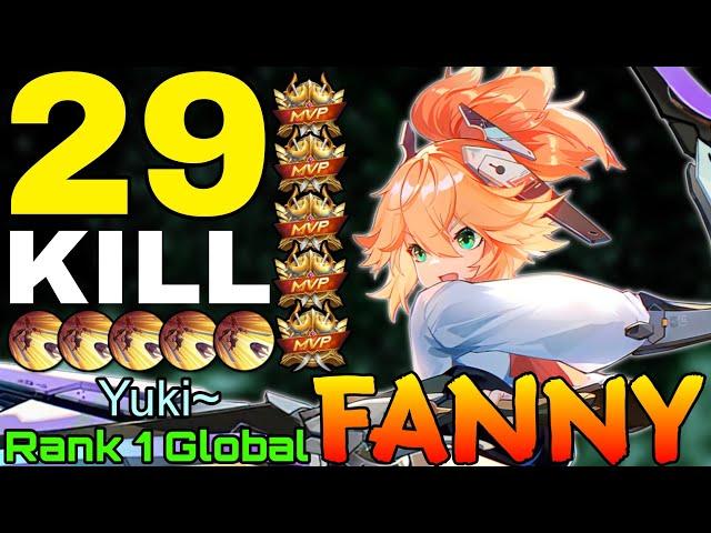 29 Kills Fanny 100% Show No Mercy! - Top 1 Global Fanny by Yuki~ - Mobile Legends