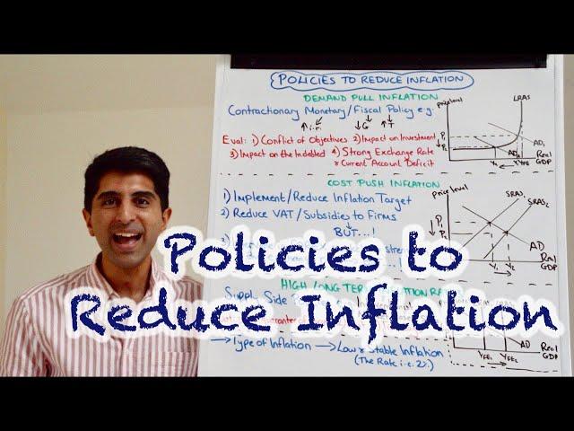 Y1 41) Policies to Reduce Inflation (Demand Pull, Cost Push) - With Evaluation