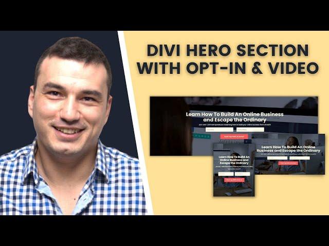 How to Create a Divi Hero Section with Opt In and Video Background