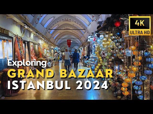 Walking Tour in Istanbul, Grand Bazaar 2024 | Oldest Market in the World | Vibrant Kapalıçarşı 4K