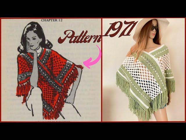 How to Crochet A 1971 Poncho!!  | Vintage Crochet