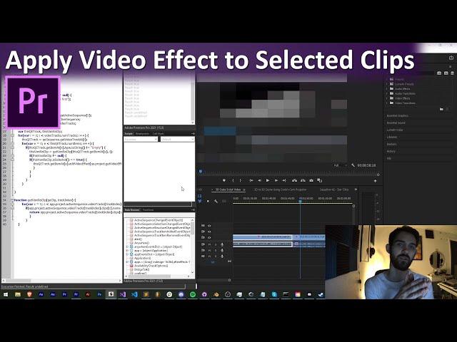 Premiere Scripting Tutorial: Apply Video Effect to Selected Clips