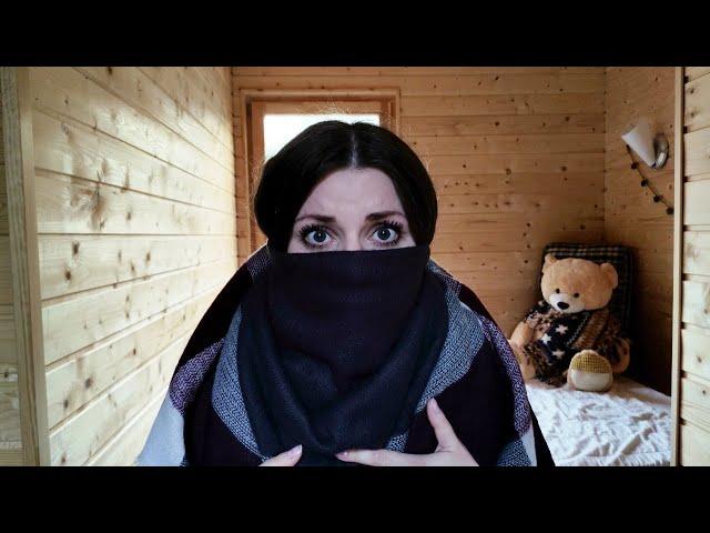 ASMR Scarf mask | Relaxing sound | Fabric sound | Face masking + Guessing Emotions Game