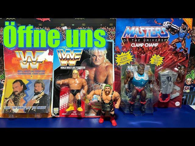 Hammer & Klammer ! Unboxing WWF Hasbro Greg Valentine, Clamp Champ Origins, MB Superstar Card Game