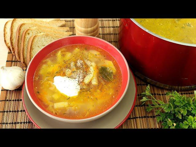 Сибирские щи с квашеной капустой. Вкусно и сытно.