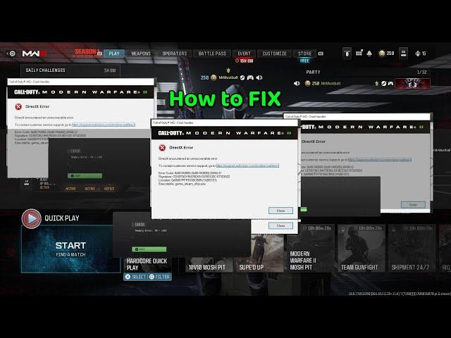 How to FIX ERRORS in RANKED MW3(Dev Error/Memory Error/X-Direct Error)