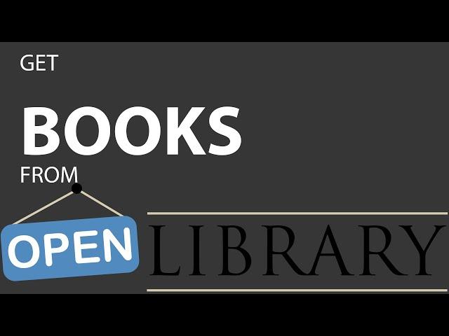 Use The Open Library API to Search Books