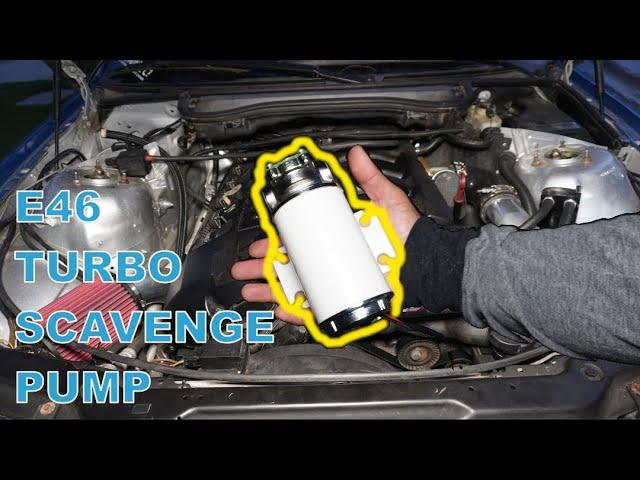 LOW MOUNT TURBO OIL DRAIN | E46 Turbo Scavenge Pump Install | #TheE46DriftBuild Ep 62