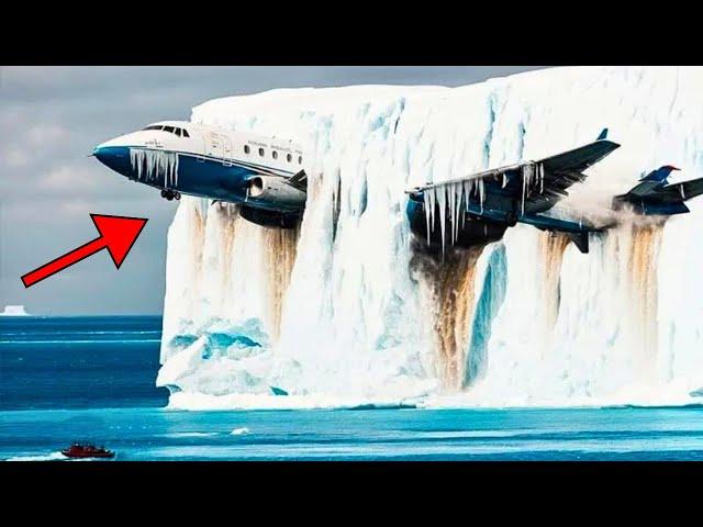 Researchers Find Long Lost Plane In Iceberg - After Seeing Movement, They Turn Pale