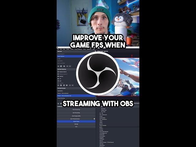 How to improve your game FPS when streaming with OBS #Shorts