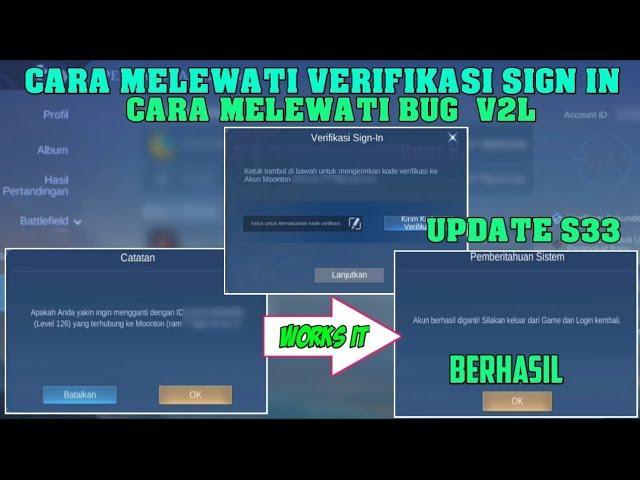 CARA MELEWATI VERIFIKASI SIGN IN!! UPDATE SEASON 33-Mobilegends