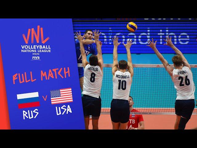 Russia v USA - Full Match - Final Round Pool B | Men's VNL 2018