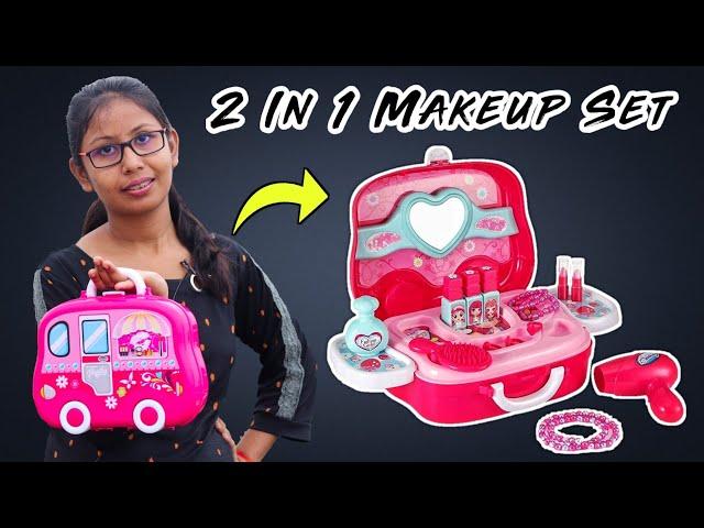 Makeup Beauty Set Unboxing | Makeup Kit for Girls | Pretend Play 2 In 1 Makeup Vanity Box Case