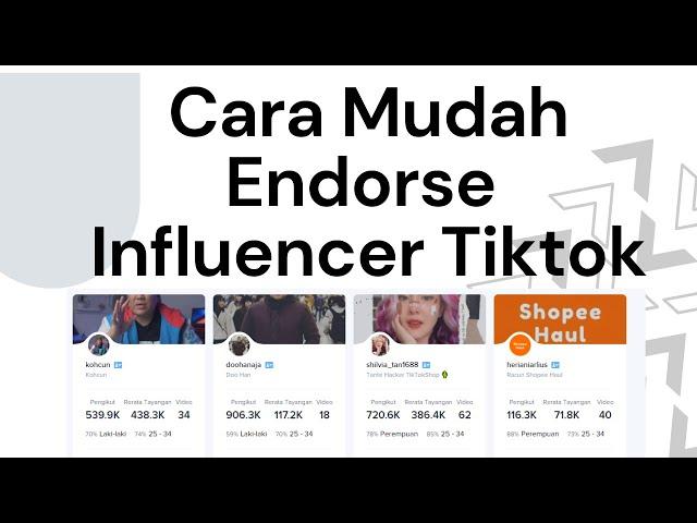 Cara Pasarkan Produk Tiktok Shop Melalui Affiliate Endorse Influencer Tiktok