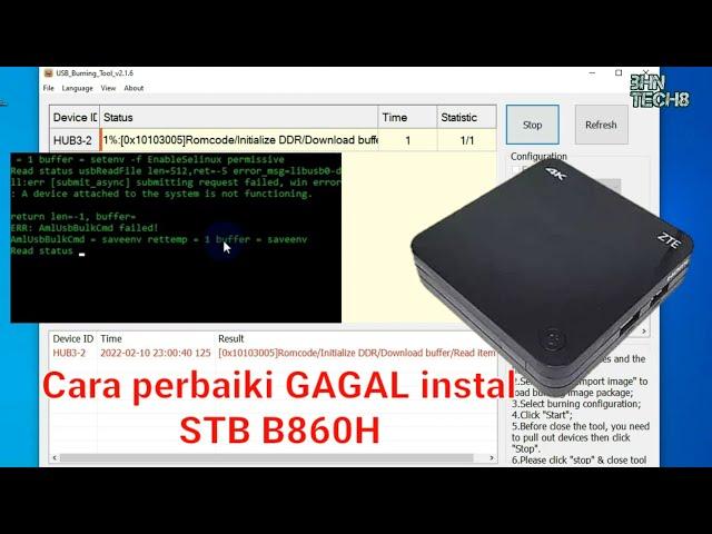 Cara perbaiki Bootloop,Brick,Error Romcode,Error AmlUsbBulkCmd STB B860h/HG680P