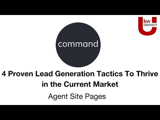4 Proven Lead Generation Tactics - Agent Site Pages