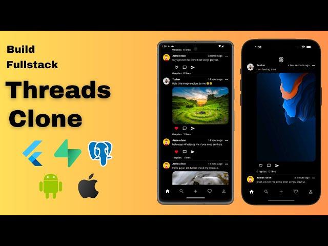 Threads clone for Android and iOS using Flutter and Supabase - Complete Tutorial!