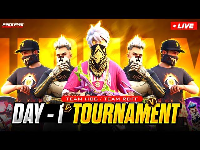 SPECIAL COLLAB TOURNAMENT DAY 1 || FREE FIRE LIVE TELUGU #fftournament #hbg #rdff