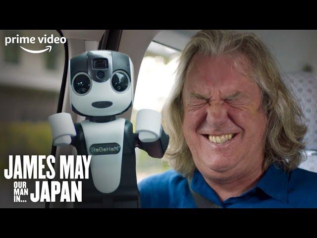 James May's Futuristic Tour Guide Leaves Him in Stitches | James May: Our Man in Japan | Prime Video