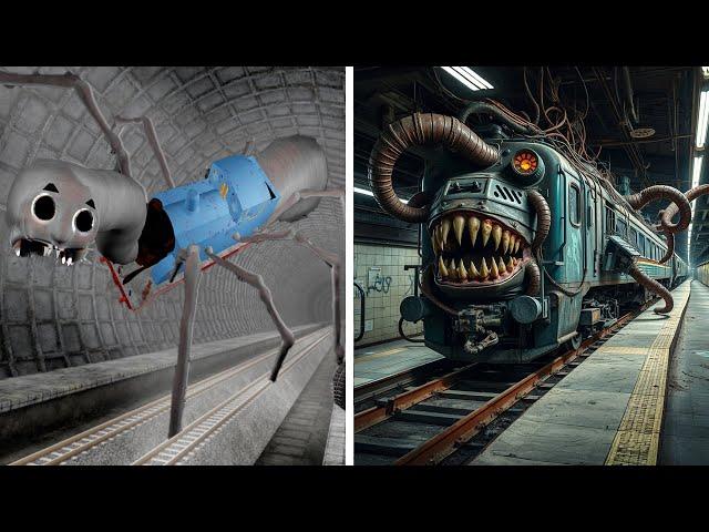 FOUND THOMAS THE EATER IN AN ABANDONED METRO. Horror stories about trains in real life, in the game.