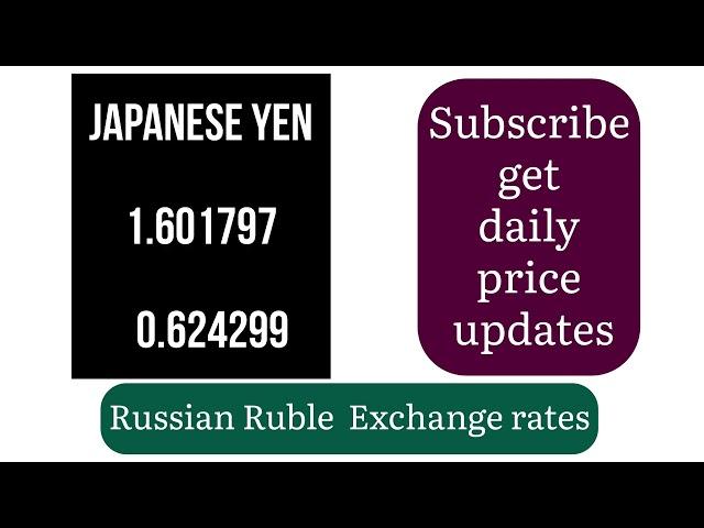 Russia 1 Ruble buying Selling Rates Today 22 August 2024