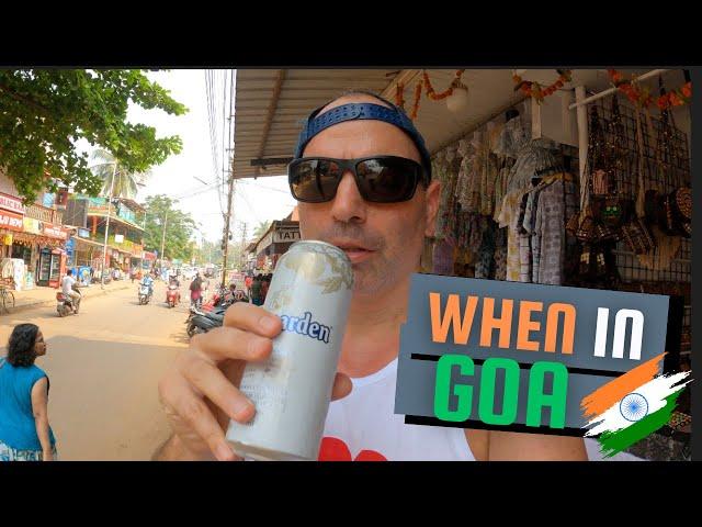 Strolling through the streets near Calangute Beach Goa  - some bargains, food, & beach views