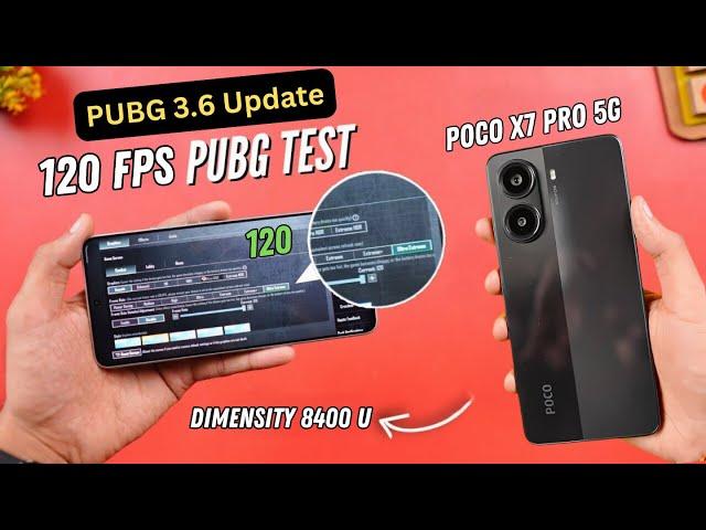 POCO X7 Pro PUBG Test 120 FPS: LIVE FPS Meter, Screen Recording, Battery & Heating Test