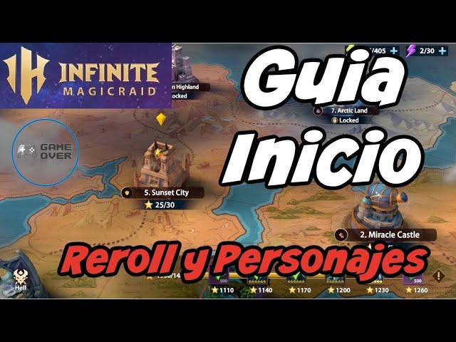 INIFINITE MAGICRAID Guia de Inicio y Reroll (Espanol)