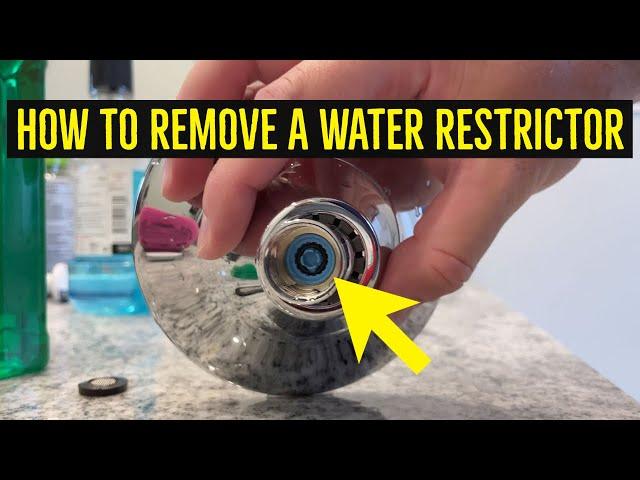 How To Remove a Water Restrictor from a Showerhead