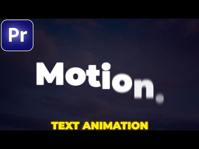 Smooth Text Animation in Premiere Pro