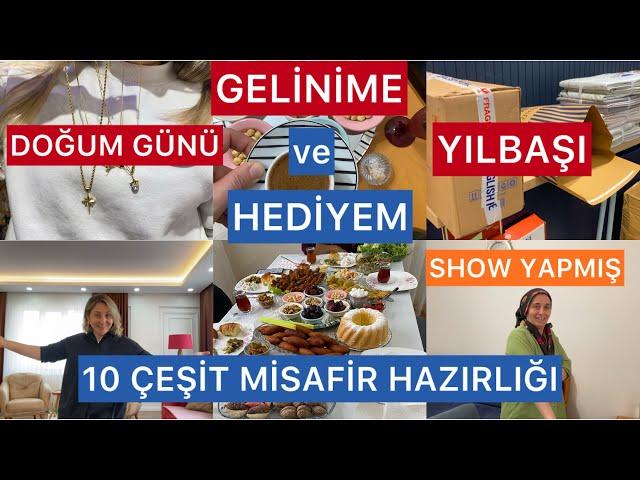 GELİNİME DOĞUM GÜNÜ️ve YILBAŞI️HEDİYEM⁉️10 ÇEŞİT MİSAFİR HAZIRLIĞINELER HAZIRLAMIŞİŞTE ORTAM BU