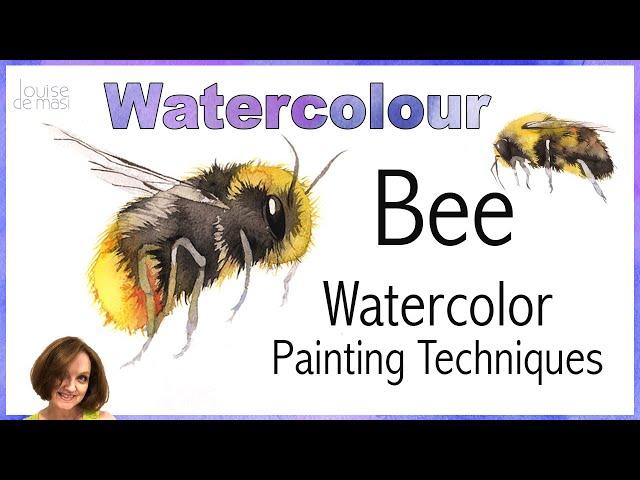 Watercolor Bee // Watercolor Painting Techniques