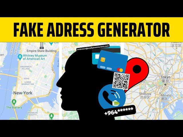 How to Generate Random Fake Address Generator (Tutorial & Quickly & Free)