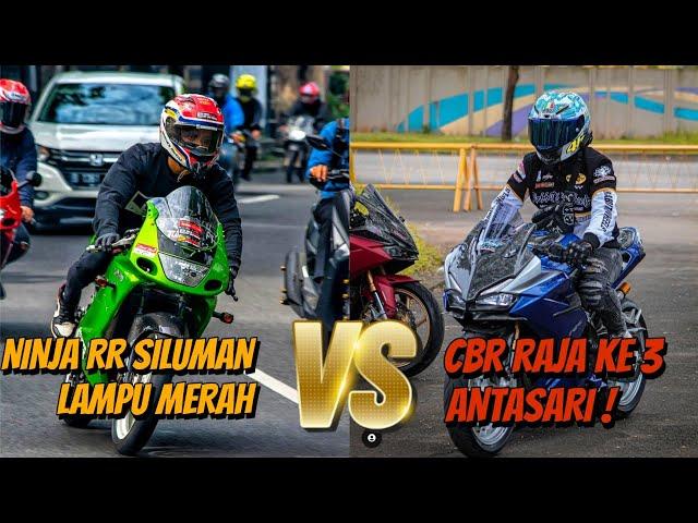 DI TIKTOK CBR 250 RR RAJA KE 3 TERCEPAT DI ANTASARI BAKU HANTAM NINJA RR SILUMAN LAMPU MERAH‼️