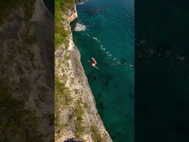 Daring Jump In The Ocean From High Place #shorts #youtubeshorts #travel #jump