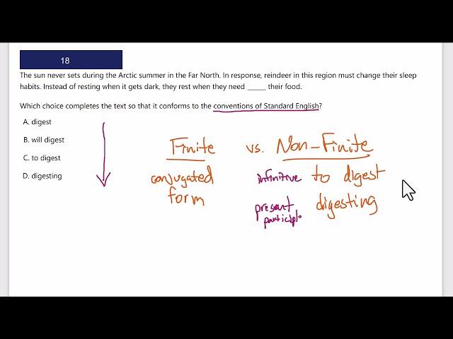 How to Solve DSAT  Form Structure and Sense - Finite or Non-Finite Verbs