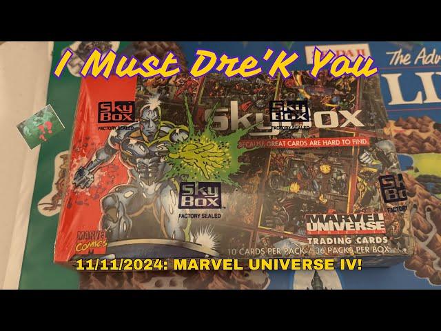 1993 SkyBox Marvel Universe Series IV! Spider-man / Venom hologram? - I Must Dre'K You (11/4/2024)