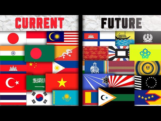 Future Evolution of All Asian Flags