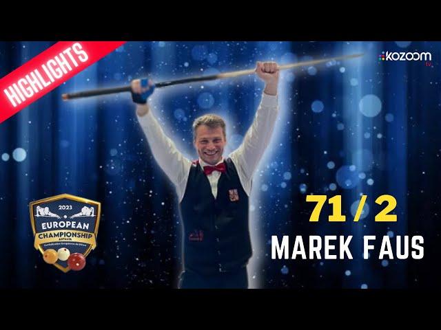 Highlights I EUROPEAN CHAMPIONSHIP 2023 Final Balkline 71/2 - Willy Gerimont vs Marek Faus