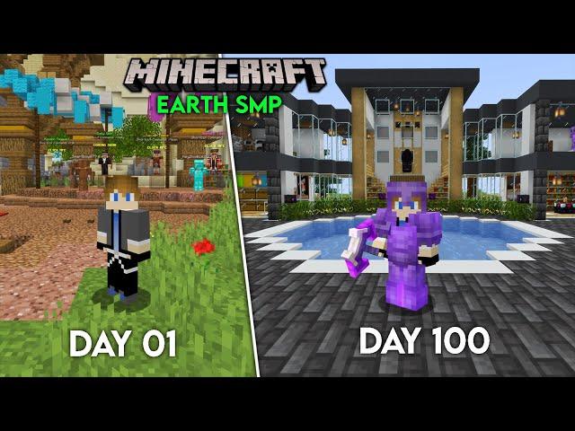 I Survived 100 Days In Earth SMP In Minecraft ( HINDI )