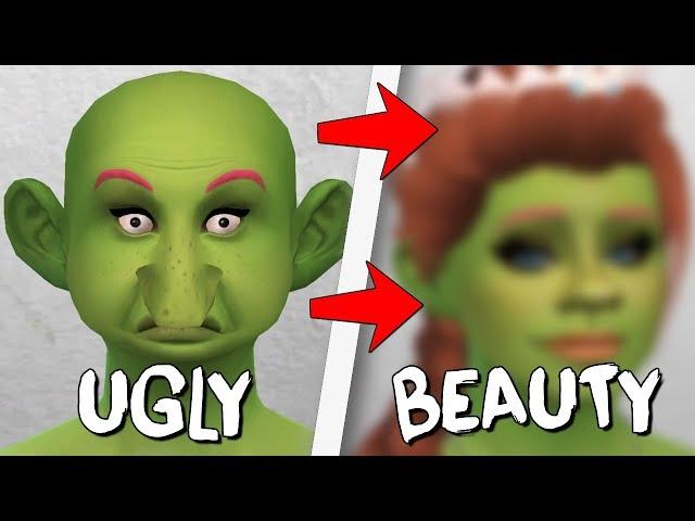 ФИОНА ИЗ ШРЕКА? ИЗ УРОДИНЫ В КРАСАВИЦУ! - UGLY TO BEAUTY THE SIMS 4