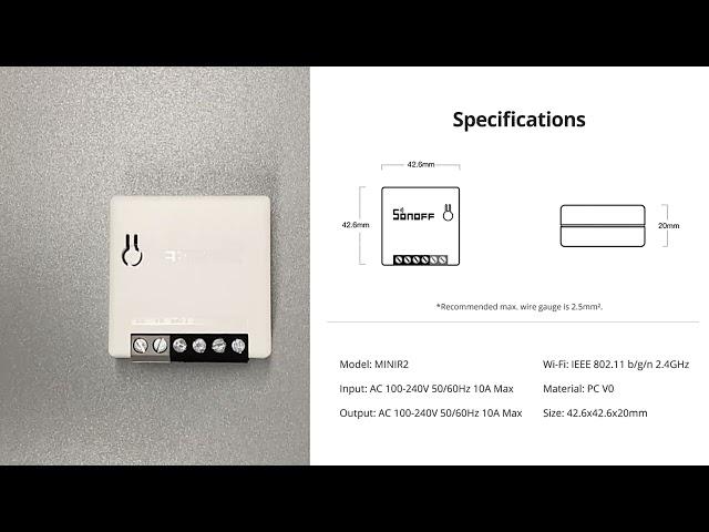 Sonoff MINI R2 Upgrade Two way WiFi Smart Switch Small Body Remote Control via eWeLink APP Sup